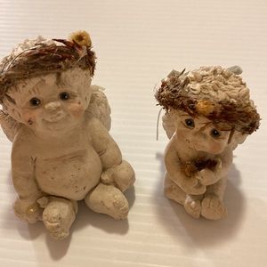 Set of 2 VINTAGE Dreamsickle Cherubs